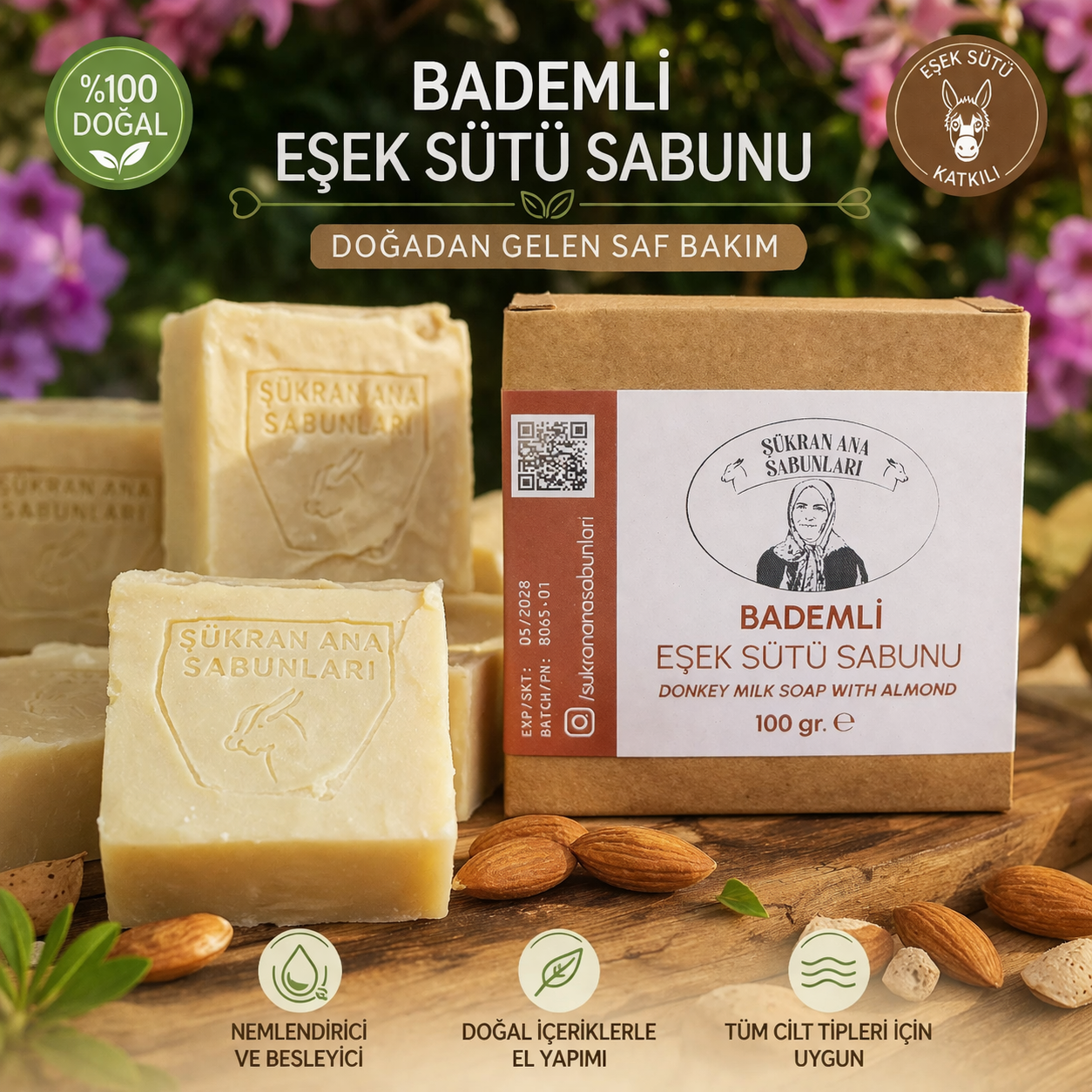Bademli Eşek Sütlü Sabun-100 gr