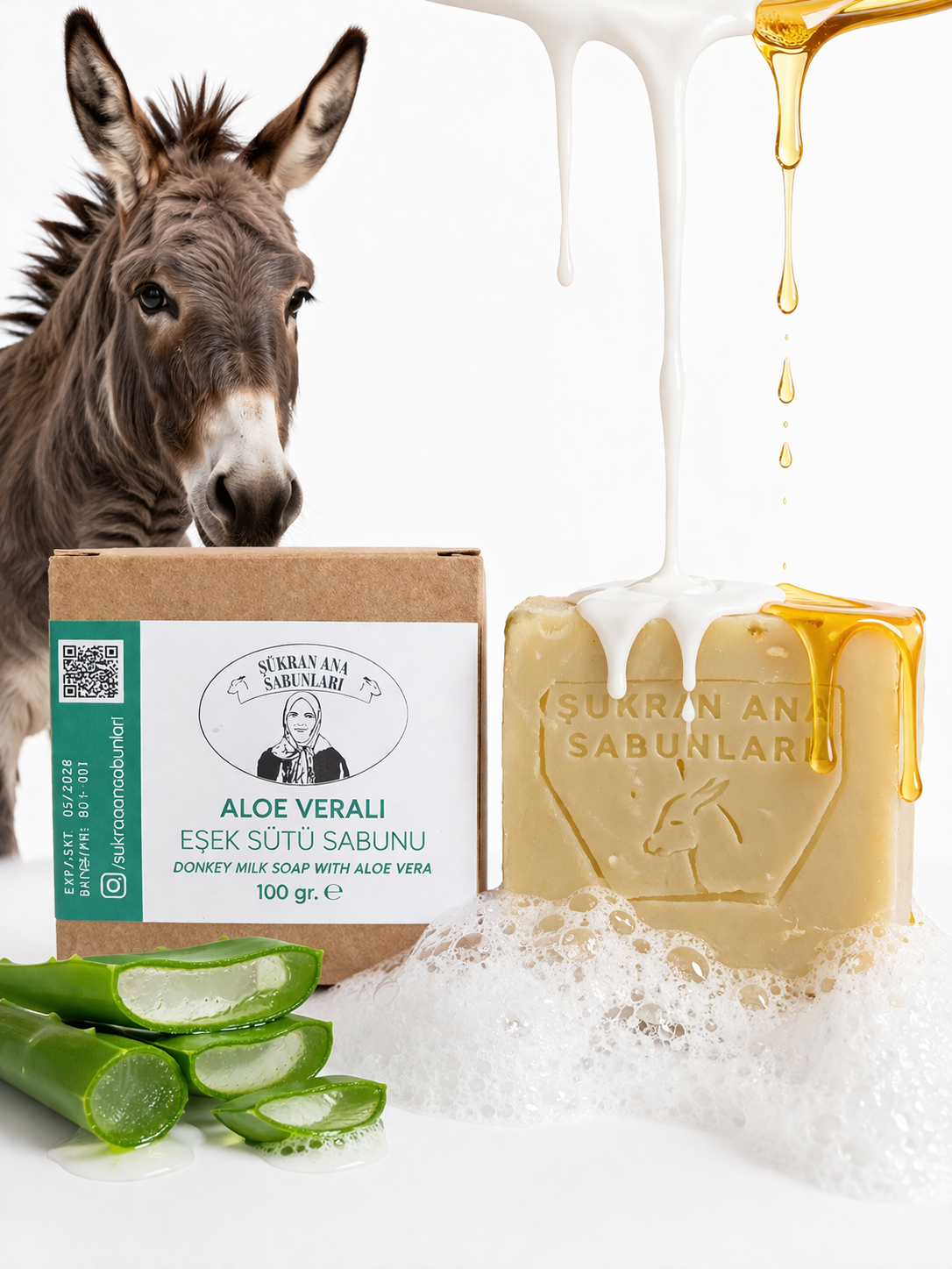 Aloe Veralı Eşek Sütlü Sabun-100 gr